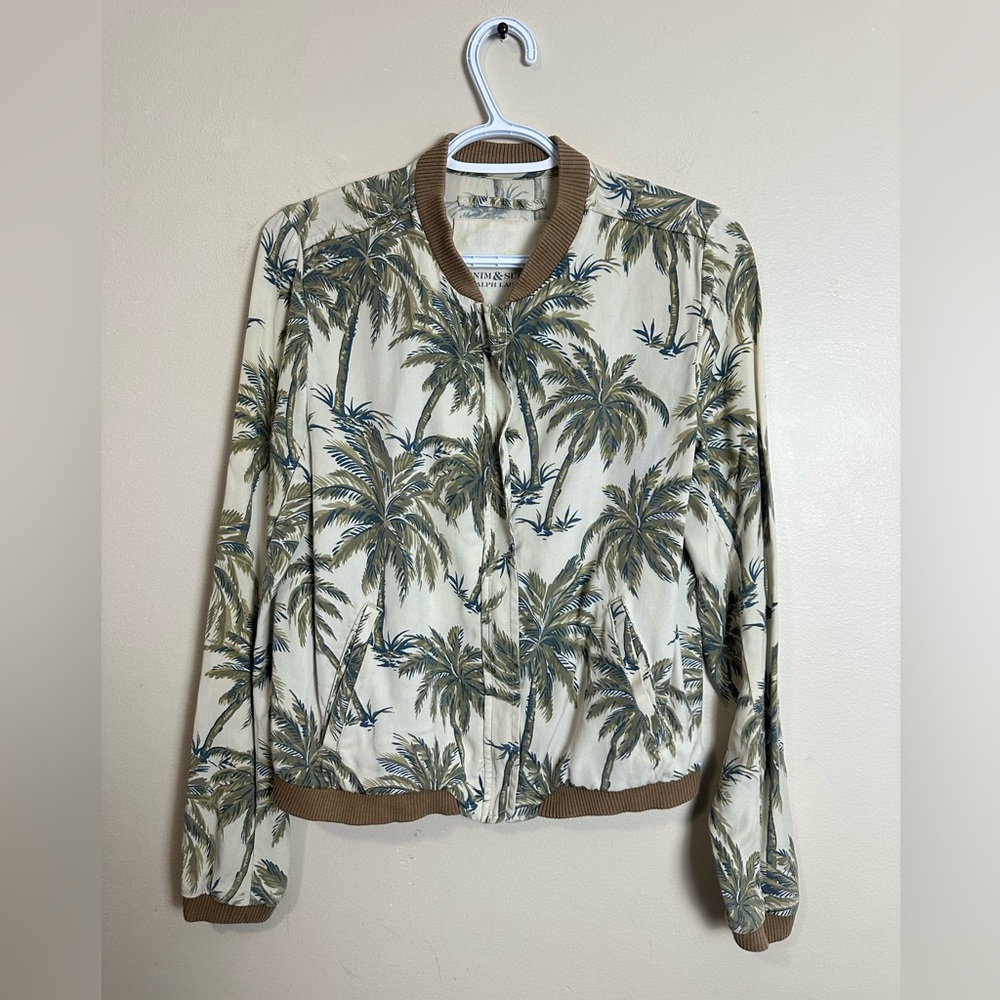 Denim & Supply Ralph Lauren Palm Print Bomber Jacket